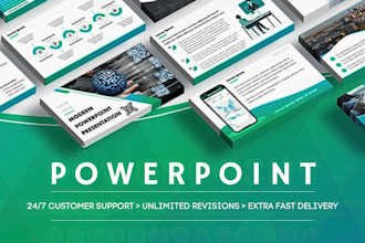 review, redesign and improve branded powerpoint presentation with premium themes
