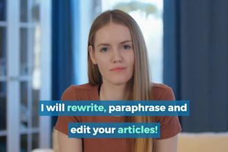 rewrite, paraphrase and edit your articles in 24 hours