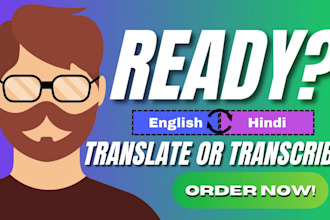translate hindi text, audio, video to english manually and vice versa