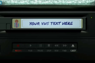 make vhs retro cassette intro outro animation for youtube