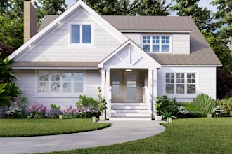 design realistic house exterior architectural 3d rendering
