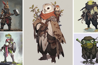 create fantasy character and dnd concept character design