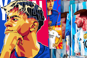 draw unique sports illustrations in my style