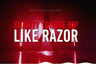 make an animated lyrics music video for your song