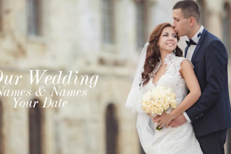 create elegant photo video wedding slideshow