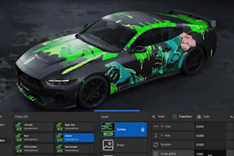 design printable car wrap, vehicle branding, van wrap luxury car or 3d car model