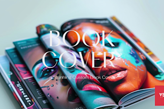 design a stunning custom book cover with unique ai artwork