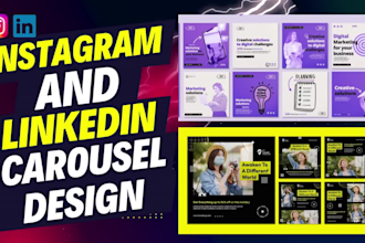 design instagram carousel, linkedin carousel, carousel design and carousel post
