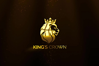 create simple cinematic golden logo reveal