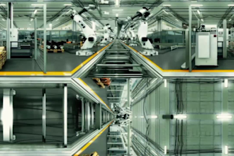 3d industrial robotics and automation animation video