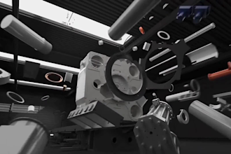 do cgi 3d industrial animation 3d machinery explainer video, 3d factory robotic