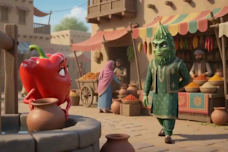 create viral ai fruit talking characters,3d animation tiktok video,youtube video