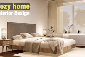 design a functional cozy apartment with 3d renders