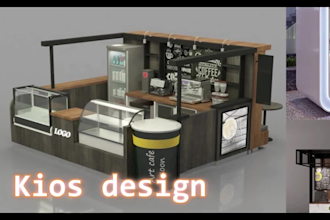 design exhibition booth, stand, event and kios by sketchup