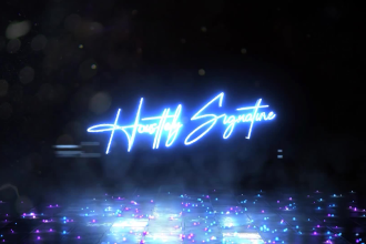 be your neon sign text logo animation video intro creator