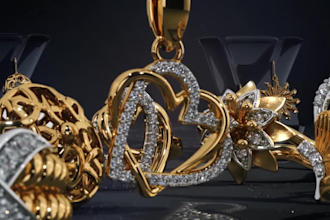 photorealistic 3d jewelry, jewelry design, rendering and animation