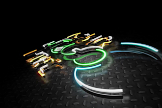 create 3d animated logo animation intro outro video, youtube intro video
