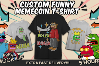 draw meme coin art for your memecoin apparel brand