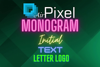 design monogram initial text letter logo