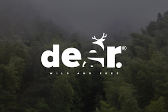 do typography lettering wordmark brand logo through negative space