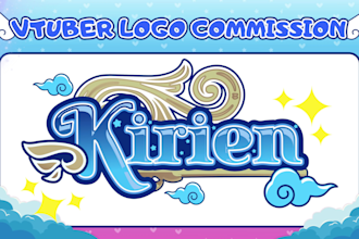 design custom vtuber logo cute kawaii, anime for twitch streamer and gaming