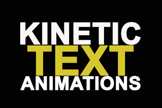do kinetic typography, animated text and title animation