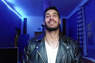 create selfie video with script as male model
