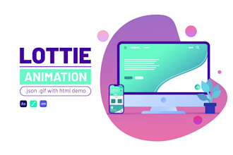 create svg to lottie animation json