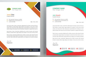 design letterhead, business cards, invoices and stationery