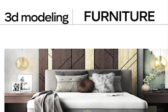 do realistic 3d modeling and visualization furniture