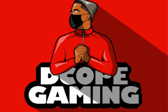design custom mascot twitch, youtube logo and banner