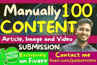 do content submission manually to  high da pa site live links