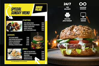 design attractive restaurant menu,digital menu,bar menu