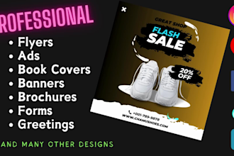 create flyers, brochures, ads and forms
