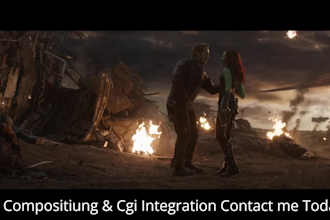 do professional vfx compositing, special effect, fire effects, and video effects