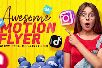 animate awesome motion graphics flyer for banner ads