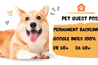 publish pet and dog guest post on high da90 sites backlinks