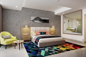 do interior design of bedroom, living, bathroom, apartment