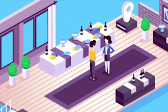create 3d isometric animation video