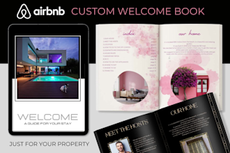 make a custom airbnb welcome book, house manual