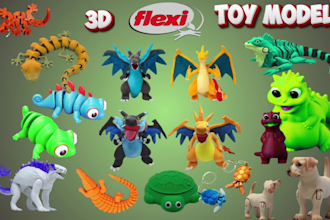 3d articulated flexi toy model plush toy fidget toy bjd doll keychain for print