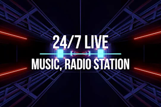 24 7 hours live stream music video  radio station to youtube