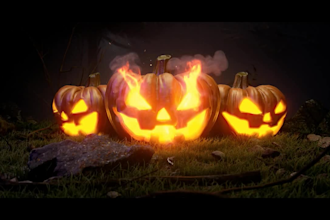 create horror halloween intro video ads