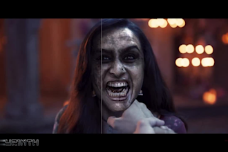 vfxcompositing, horror vfx, visual effect and cgi character integration for film
