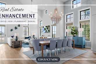 edit real estate photos hdr, single, flash within 12 to 24 hours