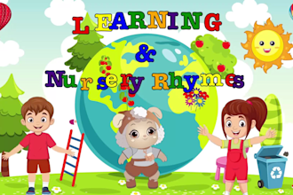create 2d learning and nursery rhymes video