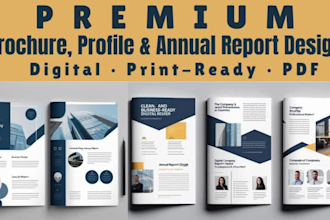 design a premium digital brochure, company profile, and annual report