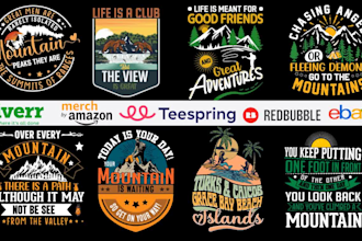 adventure outdoor t shirt design for merch by amazon