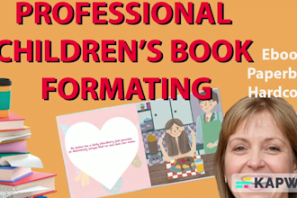 do children book paperback formatting and kindle formatting to KDP ingramspark