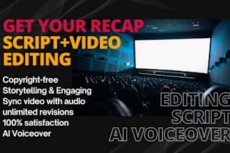 write script and edit copyright free anime,movie recaps